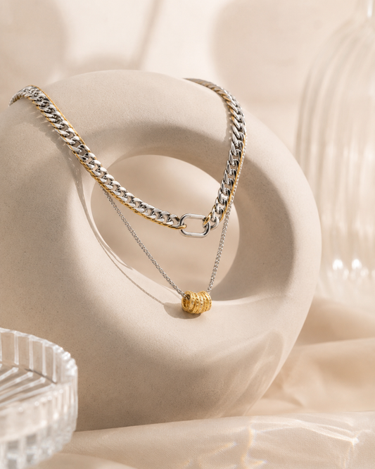 Doree Two-Tone Charm Necklace