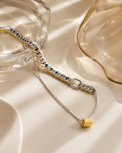 Doree Two-Tone Charm Necklace