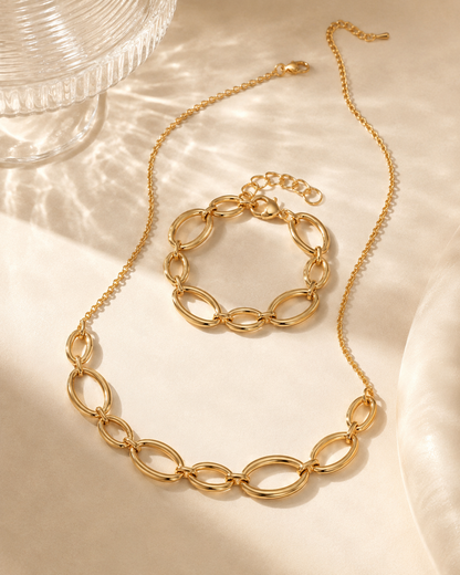 Halo Oval Pendant Necklace