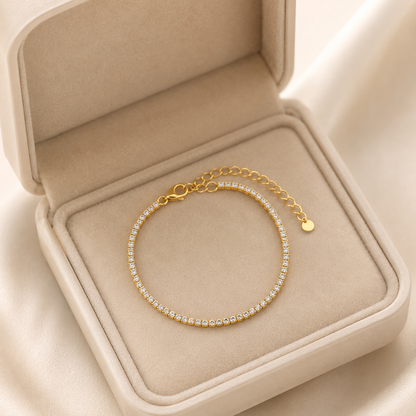 Riviere Crystal Tennis Anklet