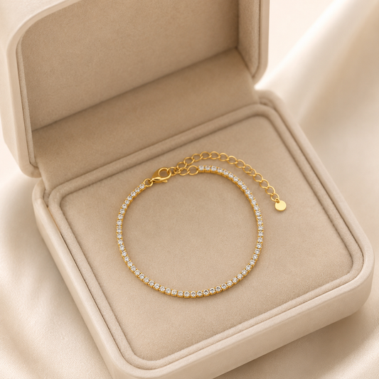 Riviere Crystal Tennis Anklet