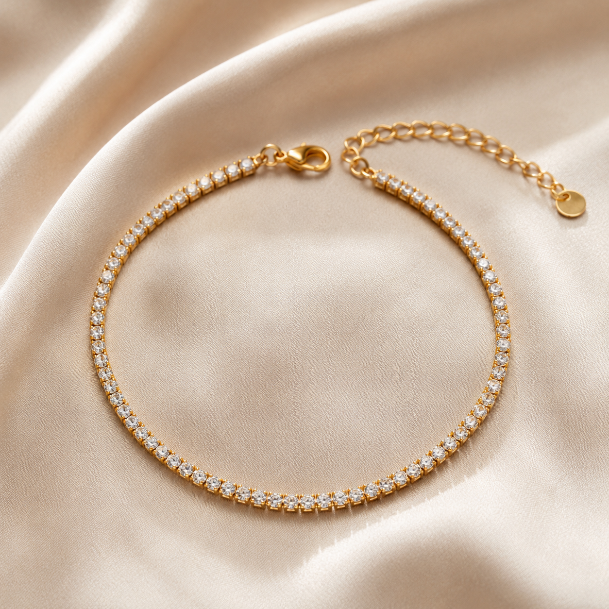 Riviere Crystal Tennis Anklet