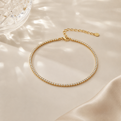 Riviere Crystal Tennis Anklet