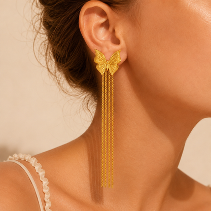 Papillon Tassel Drop Earrings