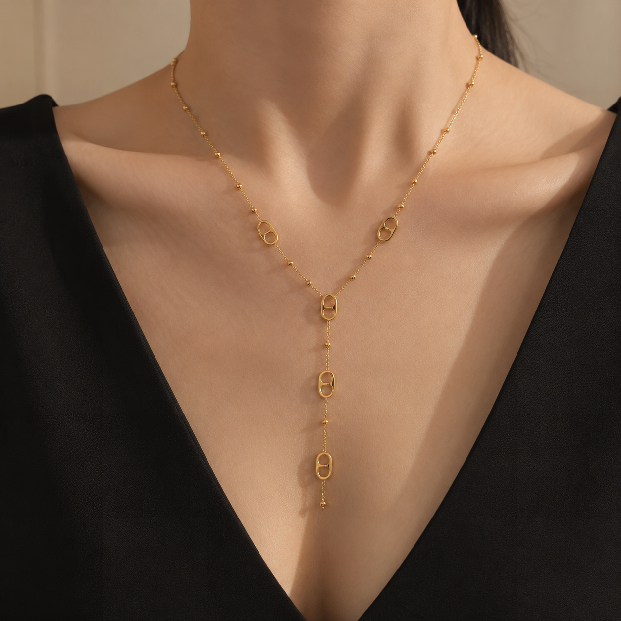 Lumi Lariat Drop Necklace
