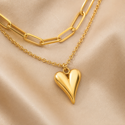 Amélie Layered Heart Necklace