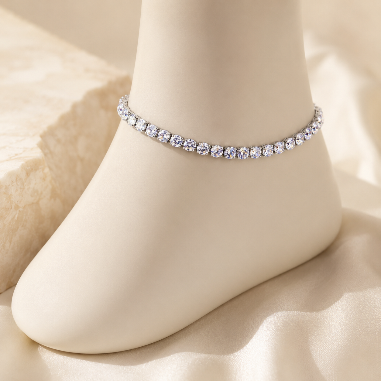 Étoile Crystal Tennis Anklet