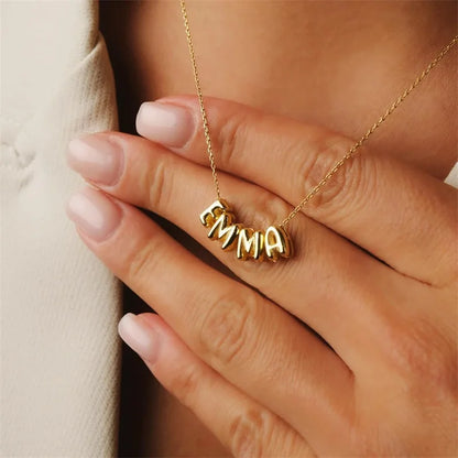 Cloud Bubble Name Necklace detail